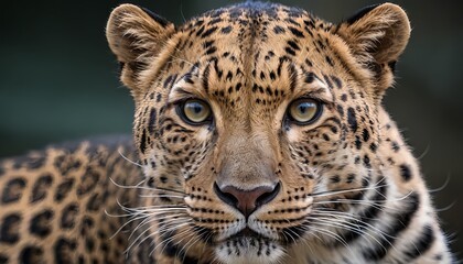 Close-up Portrait of a Majestic Leopard