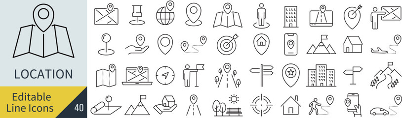 線の編集ができる位置に関するアイコンセット（アウトライン化していない）
