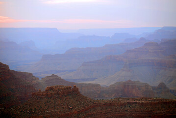 Hazy Sky Day At The Grand Canyon Arizona