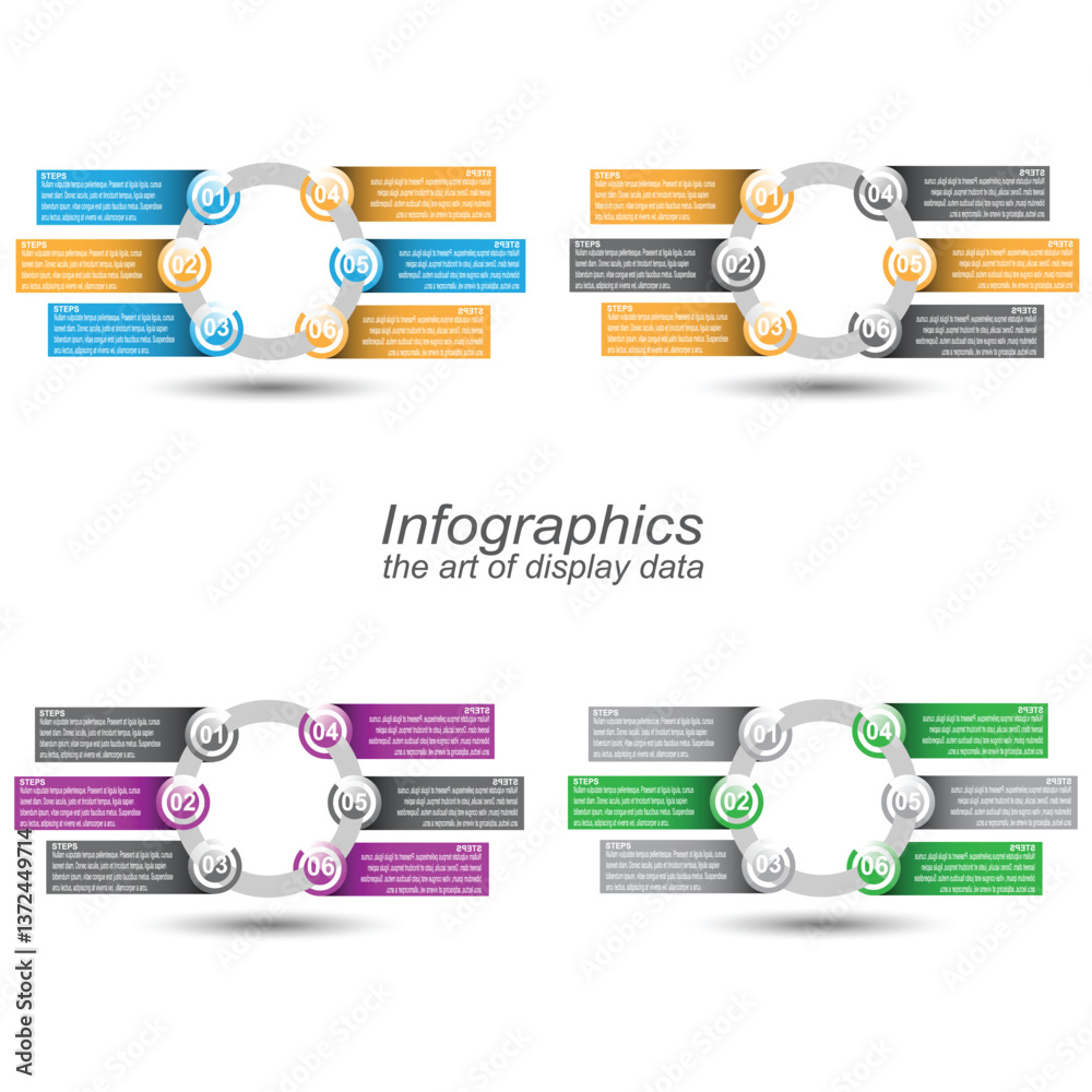 Poster collection infographic template for modern data visualization and ranking and statistics.