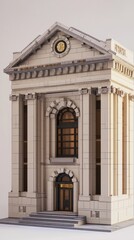 Obraz premium A Detailed Miniature Model Of An Iconic Stone Building