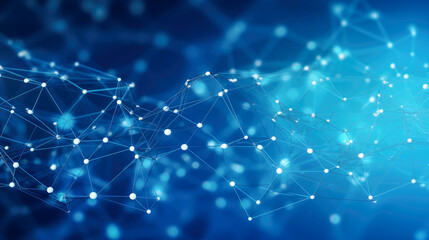 Fototapeta premium An abstract representation of a network of nodes and connections, symbolizing scientific discovery and innovation.