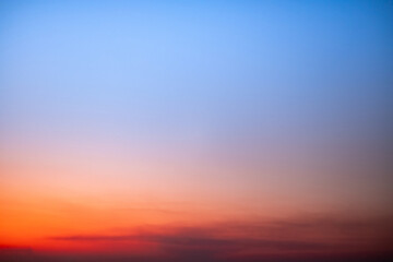 Beautiful , luxury soft gradient orange gold clouds and sunlight on the blue sky perfect for the background, take in evening,Twilight, Large size, high definition landscape photo