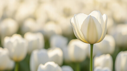 A stunning macro shot of a white tulip in sharp focus