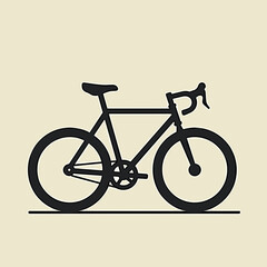 Bicycle silhouette on beige background