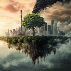 Fototapeta premium A breakdown of the carbon tax and its role in reducing environmental damage. 