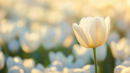 A stunning macro shot of a white tulip in sharp focus