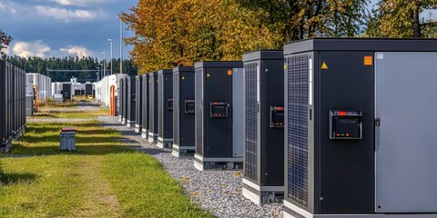 An analysis of the number of battery containers utilized within the solar farm.