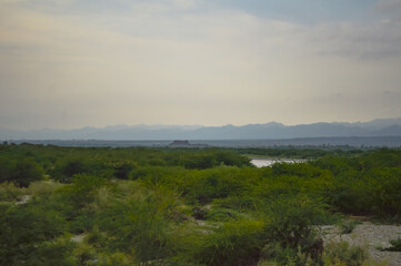 clouds morning fog over the river nature landscape mountain 