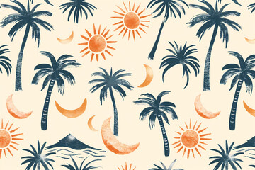 Aloha Summer Flatlay – Watermelon, Lemon & Vacation Vibes Background