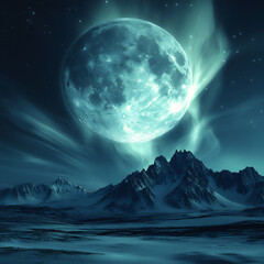  aurora borealis lunar glow,