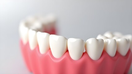 Fototapeta premium Dental Model Featuring Teeth and Gums for Oral Hygiene Instruction