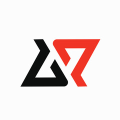 N letter logo with arrows facing each other