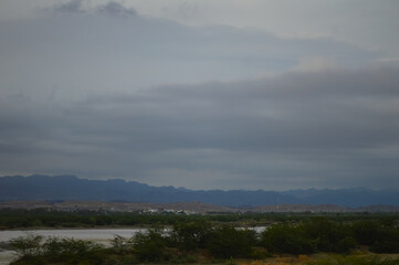fog in the mountains clouds sky landscape view