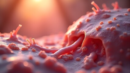 Microscopic View of a Biological Cell: Scientific Visualization of Cells and Viral Infection