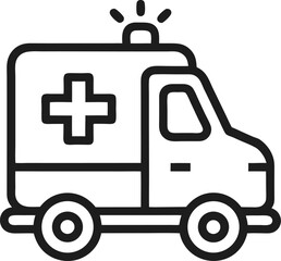 ambulance car outline icon  art © sabbir