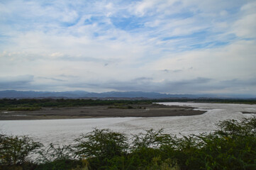 clouds over the river, Kech city bridge Baluchistan natural rainy season