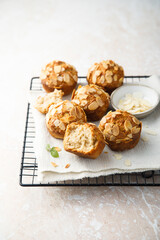 Homemade almond muffins