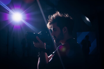 Photographer captures stunning moment in low light environment at night