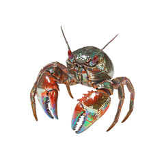Iridescent Crab Close-up Vibrant Marine Life