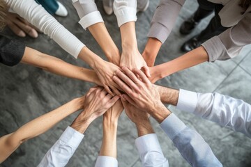 The idea of collaboration and cohesive integration within a team environment.