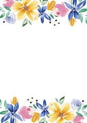 Color flowers background vector for design.