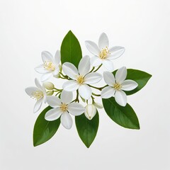 Fototapeta premium White Murraya paniculata Flowers with Green Leaves