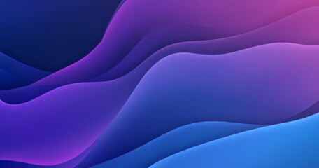 Blue and purple background with wavy shapes vector presentation