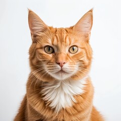 Obraz premium Portrait of a Ginger Cat with White Chest