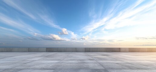 empty mocate rooftop floor summer sky 