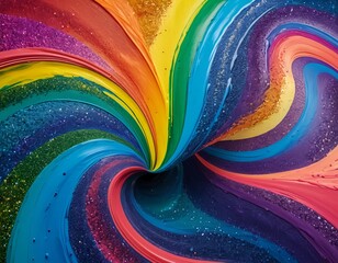 Rainbow Swirl Abstract Background