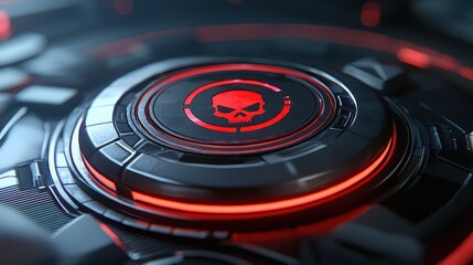 Intricate closeup, exploring the design and details of a red black clock face