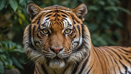 Fototapeta premium Majestic Sumatran Tiger Portrait