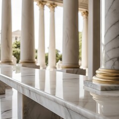 Marble Countertop and Classical Columns
