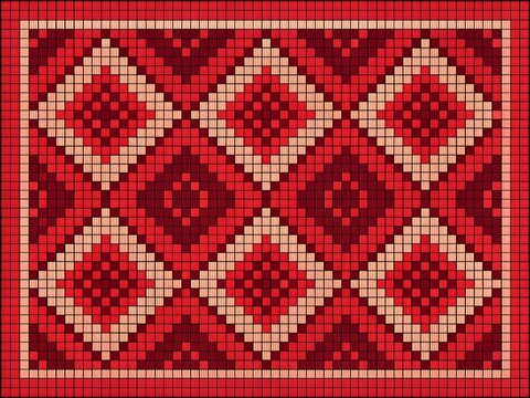 red pixel pattern