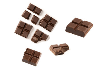 A chocolate bar isolated on white background.
