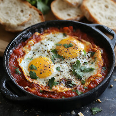  brunch with shakshuka,