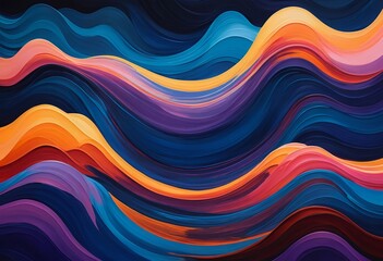 Obraz premium Abstract Colorful Wave Pattern