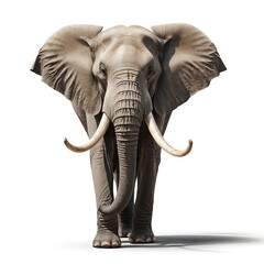 Obraz premium Majestic African Elephant Walking Towards the Camera