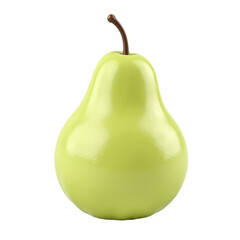 Single ripe green pear isolated on black background. Perfect for food blogs or recipe websites.
