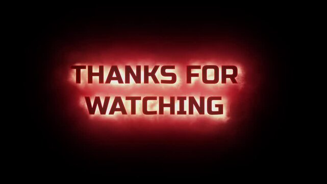 "THANKS FOR WATCHING" Message Saber Ecto Effect 4K | YouTube End Screen Thanks for Watching Message