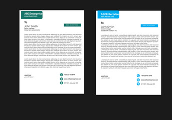 Adobe letterhead (35),Letterhead template in Abstract style design