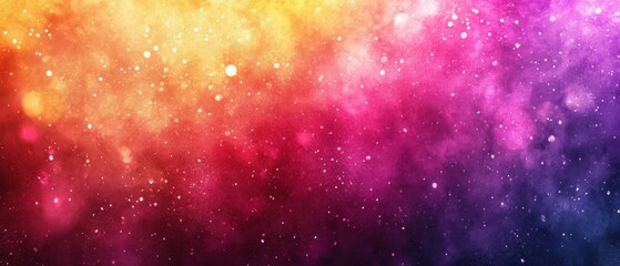 Fototapeta premium Vibrant cosmic dust cloud with yellow orange red pink and purple hues creating a celestial nebula effect for artistic backgrounds