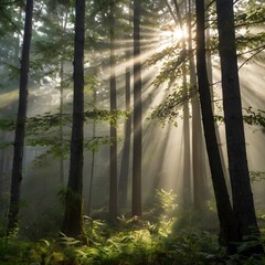 morning in the forest