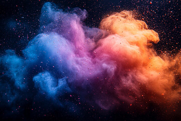 man in the night sky. Generative AI