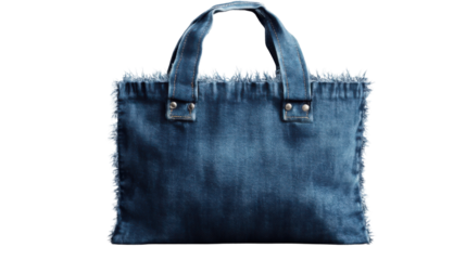 Denim Tote Bag: A stylish, close-up shot of a chic denim tote bag, showcasing its trendy design and robust construction.