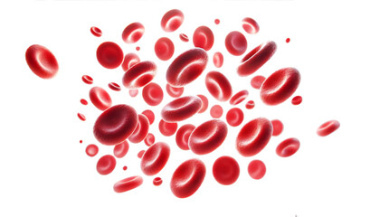 red blood cell. white background.