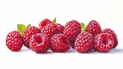 Photorealistic painting of Duncan's raspberries