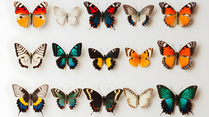 Fototapeta premium Seamless Butterfly and Flower Pattern Design