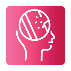 Stroke disease black line icon for digital and print projects.